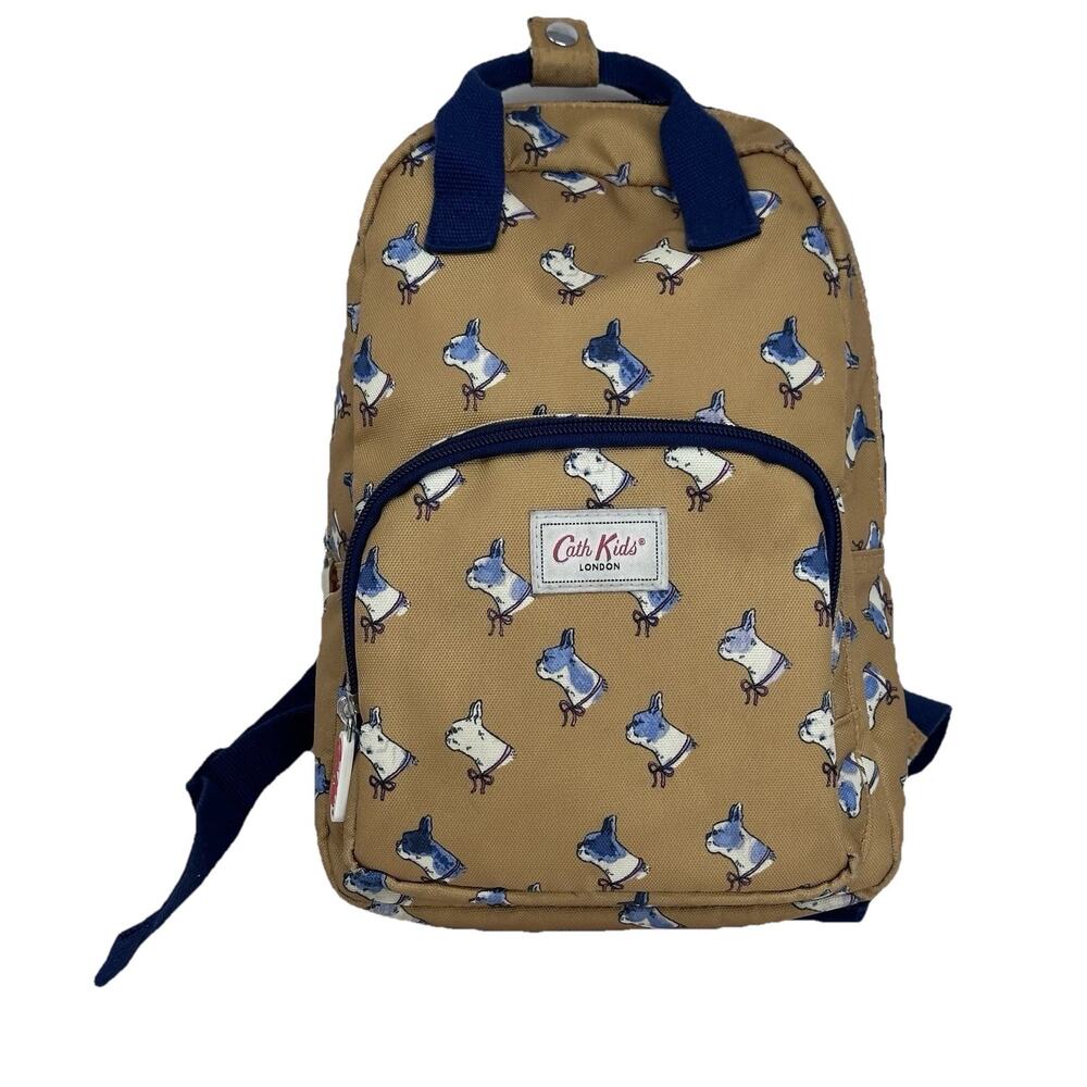 Cath Kidston Kids London Vinyl Backpack Small 12x8 Dog Frenchie Themed
